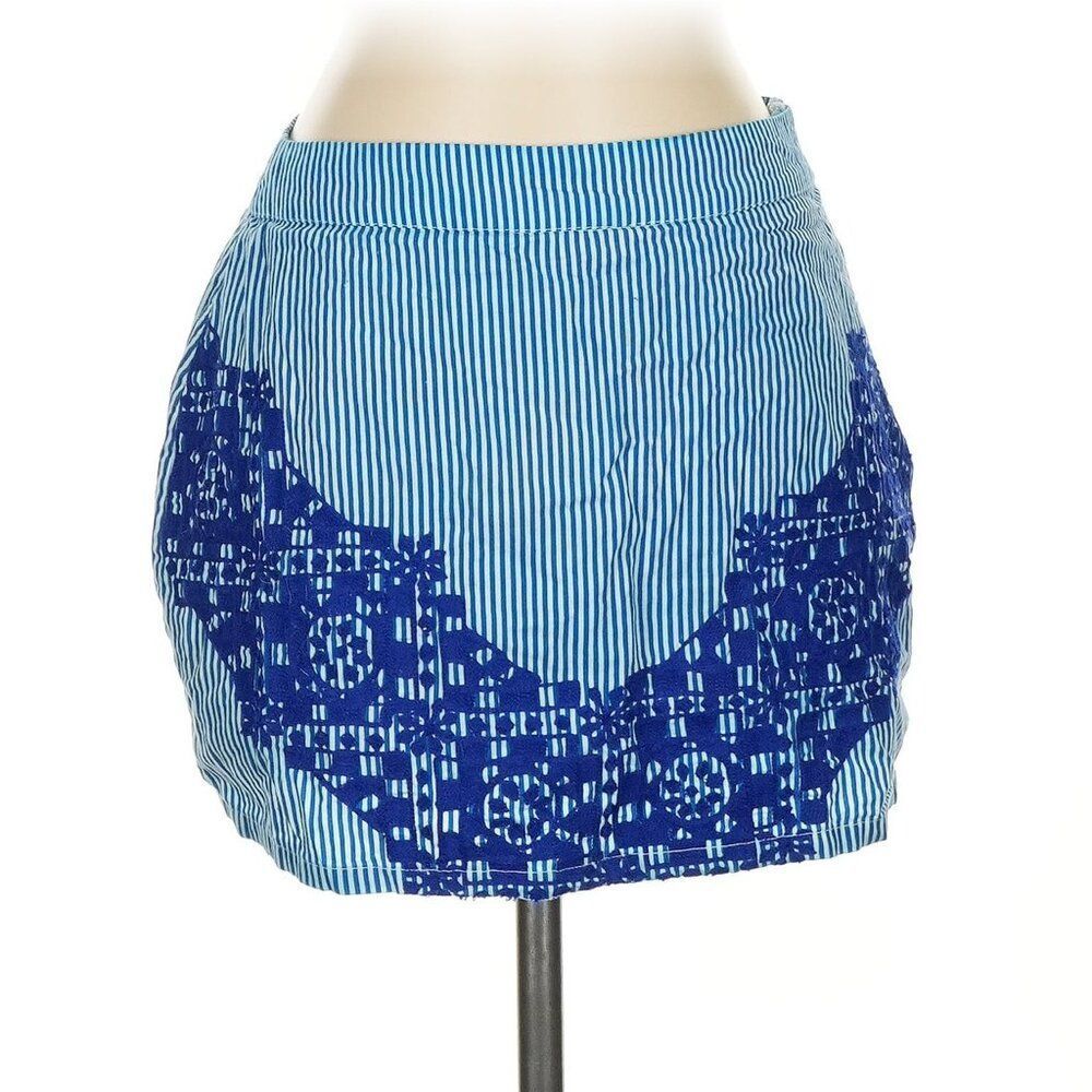 Rococco Sand blue striped mini skirt‎ S